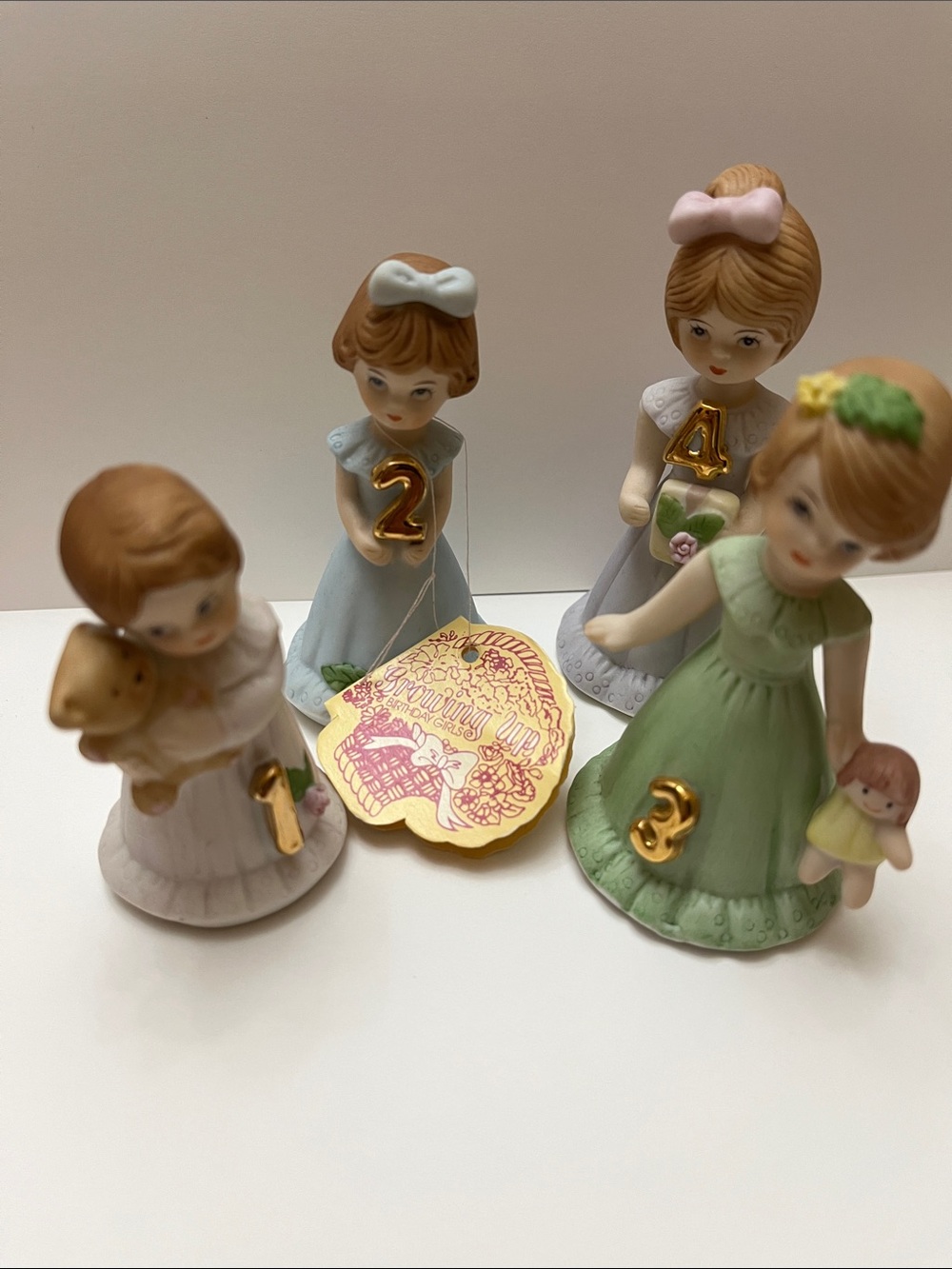 ENESCO Birthday Girl Figurine Set # 1 2 3 & 4